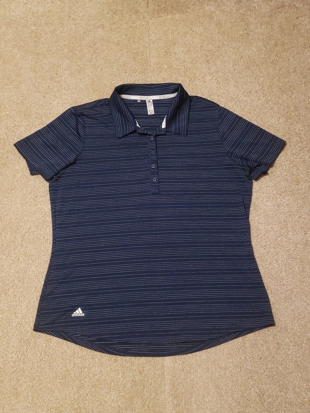 Adidas Golf Women's Navy Dot Print Polo Shirt